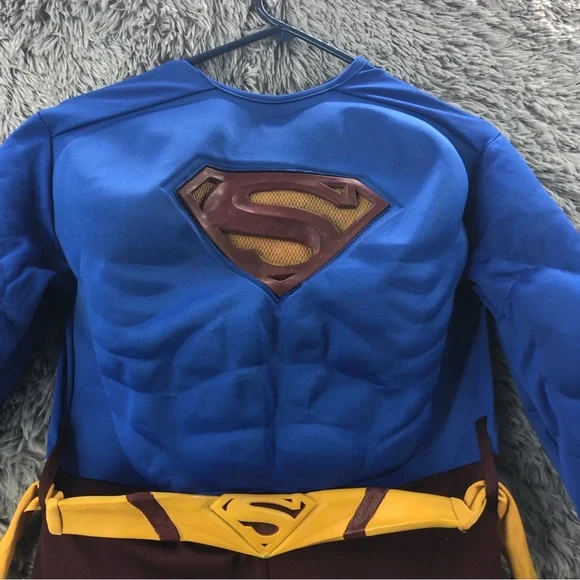 Rubies Superman Costume Boys Size Large Muscled Chest Super Man Halloween - Picture 5 of 16